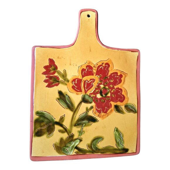 Nannette Vacher Tapestry Ambiance Collection Cheese Board Trivet Wall Hanging - Picture 1 of 5